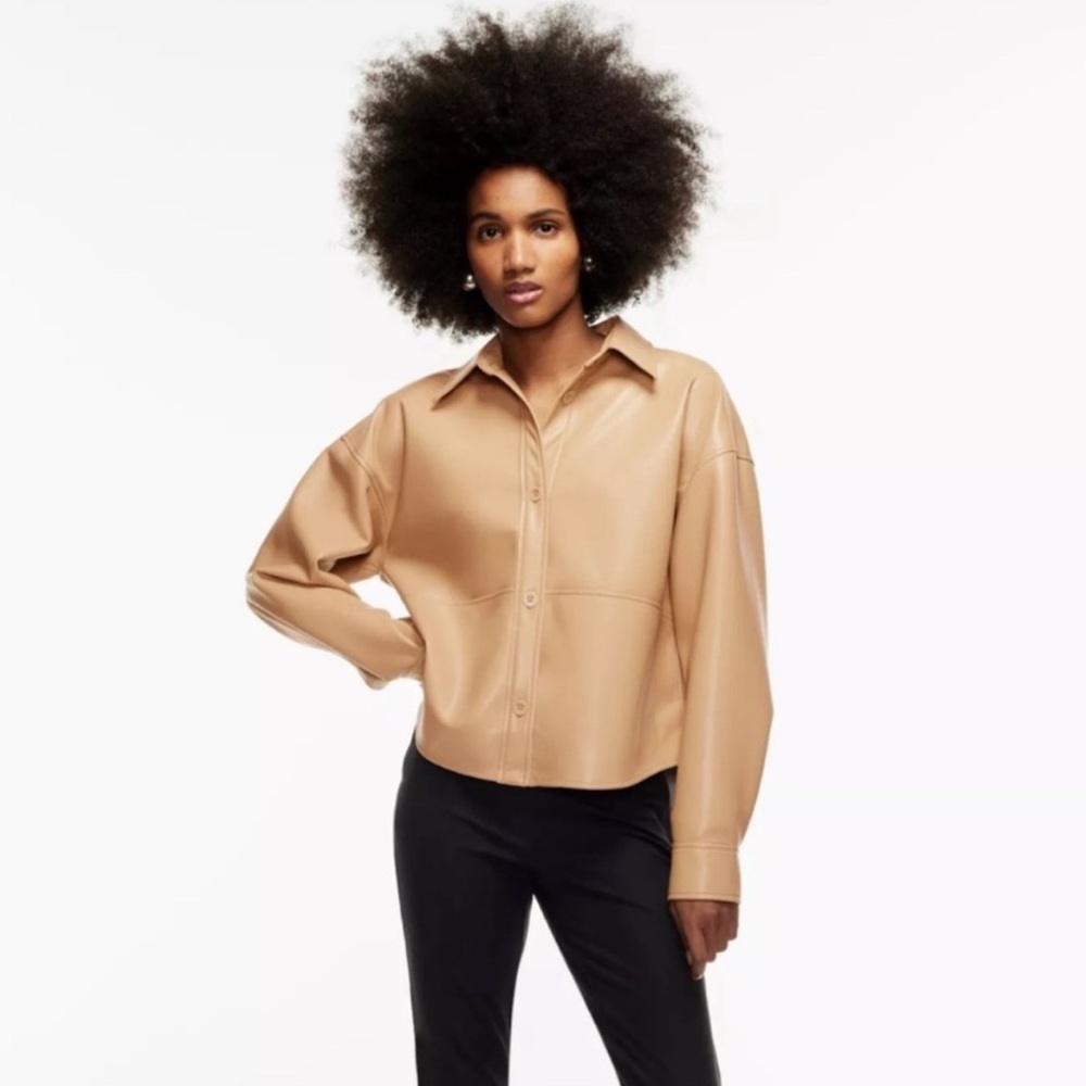 Aritzia Babaton Pelli Faux Leather Shirt Jacket